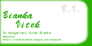 bianka vitek business card